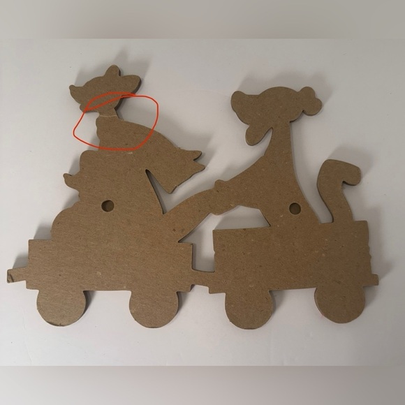 Vintage Winnie the Pooh Cardboard Wall Decor 3 Piece Train & Wagon - Picture 6 of 8